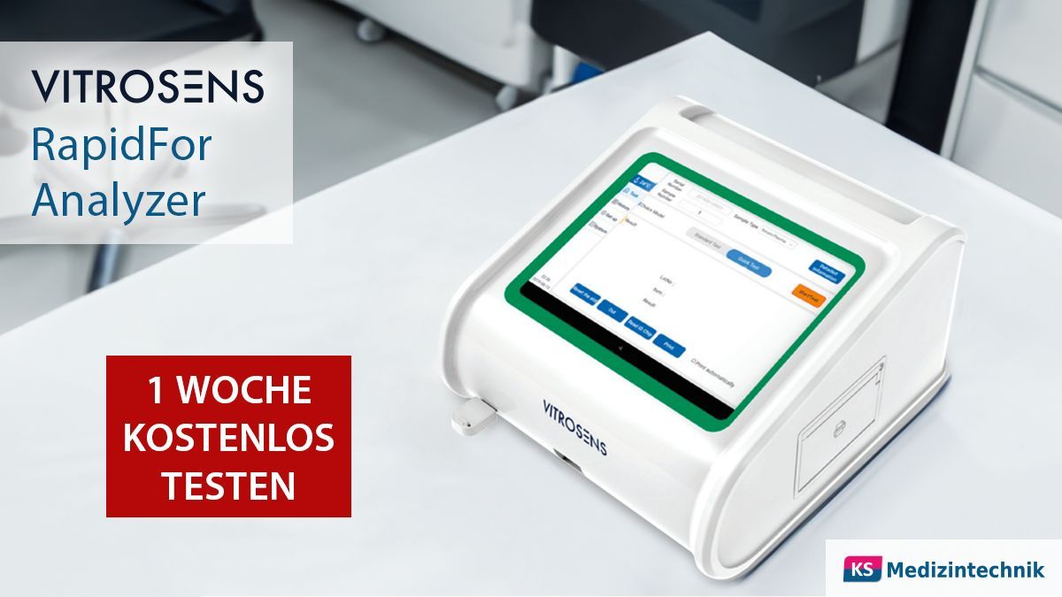 KSMedTechnik's tweet photo. 🎁 Jetzt 1 Woche kostenlos testen!

Der #Vitrosens #RapidFor Analyzer ist ein #Immunofluoreszenz-Laborgerät zur In-vitro-Diagnose von 23 Parametern: Antigene, Antikörper, Hormone, kardiale Marker etc.

Mehr erfahren bei KS Medizintechnik:
https://t.co/8dLzwTwNx2 https://t.co/okInoxb03o