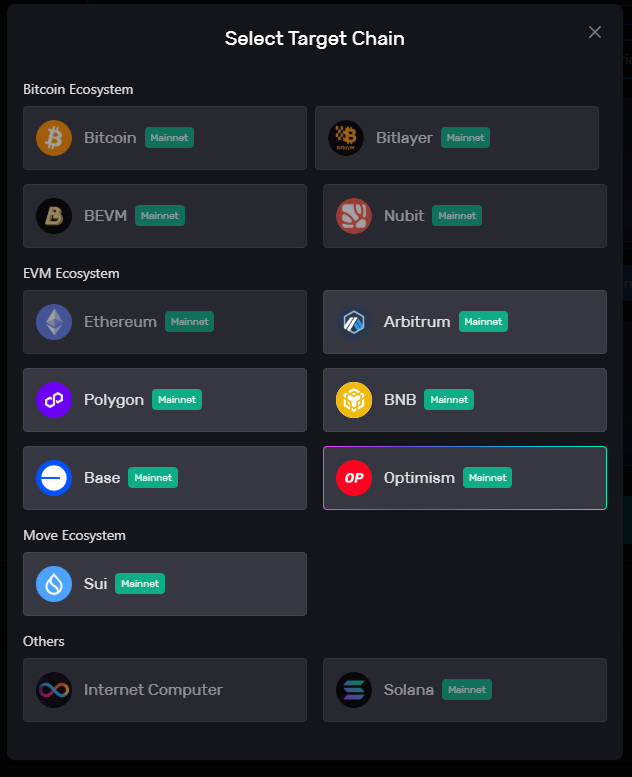 🌉 BitoBridge Mainnet Update 🌐

BitoBridge now fully supports the Optimism mainnet! This integration enhances cross-chain connectivity, enabling seamless asset transfers to and from Optimism.

Stay tuned as we continue to expand and improve the decentralized ecosystem! 💪✨