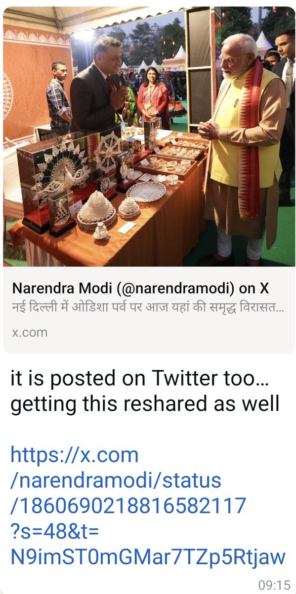 amitadhar's tweet photo. @narendramodi Tks Modiji for coming our Odisha parba https://t.co/vwU2ewoQKa