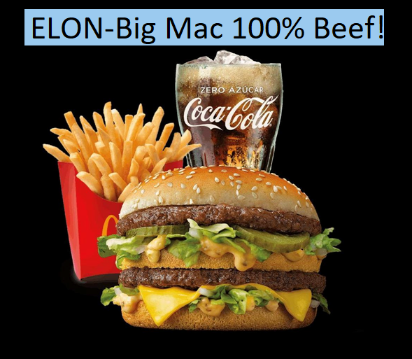 Profitmakersss's tweet image. McDonald's @McDonalds    ...mmm !
 Whatz new!.... Just ask for the ...ELON-Big Mac 100% Beef !  
......double cheese with white cheese...please!

🌟Profitmakersmerch.com  ELON-Big Mac 100% Beef !