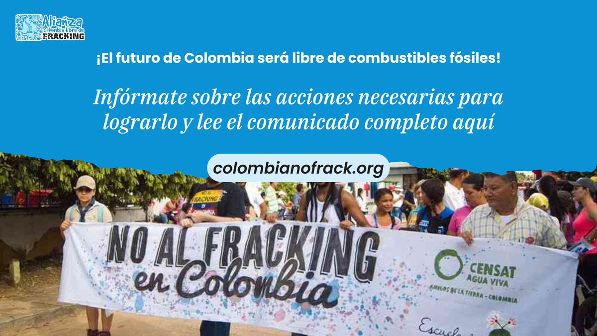 NoFrackingEnCol's tweet photo. 2. El futuro será libre de fósiles ✊: https://t.co/2fY1U3u3b4
#ElGasNoEsTransición #NoAlFrackingNiALosYNC #ElFrackingNoVa #TransiciónSinFósiles https://t.co/ktkFgL40Lr