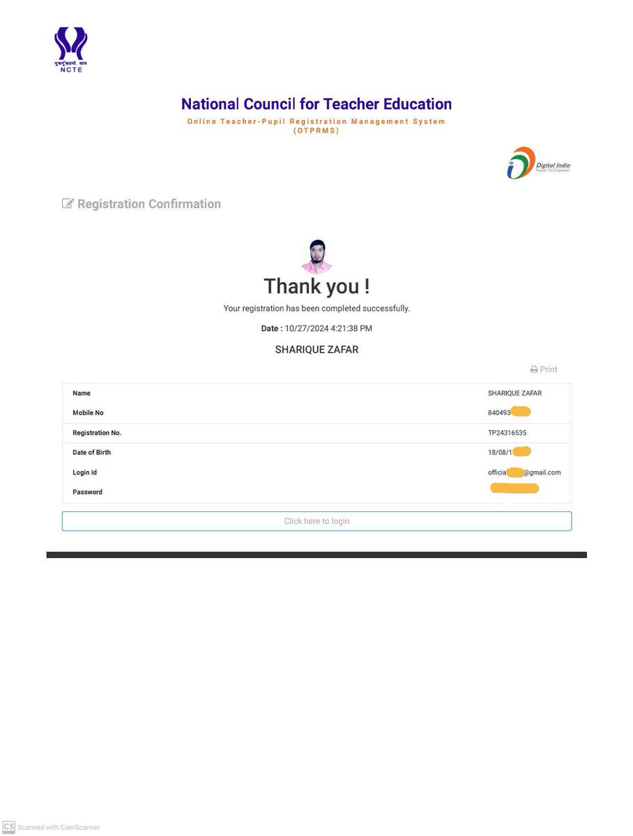 Shariquezafar98's tweet photo. Registration date: 27-10-2024
2/3

I kindly request that the certificate be processed at the earliest, as it is urgently required for Jobs Counselling.
Thank you for your understanding and assistance.
Best Regards,
Sharique Zafar 
3/3 https://t.co/LVvgAQwr1E