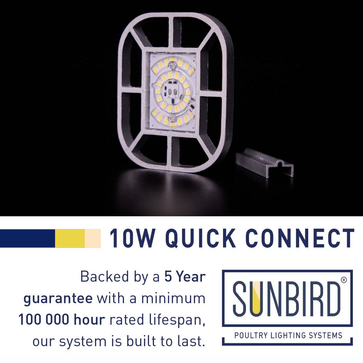 SunbirdLighting's tweet photo. With over 100,000 hours of lifespan, our lights are built to go the distance. Encased in advanced composite resin, they boast a perfect IP69K rating, offering unmatched protection against even the most corrosive environments.

#SunbirdLighting  #PoultryFarming #sunbirdLED https://t.co/anDkxAQvRL