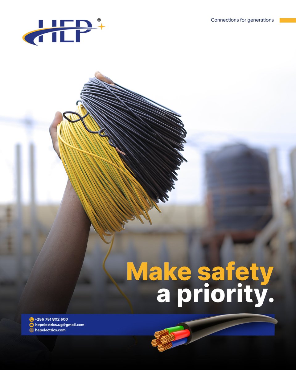 HEPElectric's tweet photo. Our cables ensure protection, durability and are of the highest quality. Choose the best on the market. 

Call +256 751 802 600
Email: hepelectrics.ug@gmail.com

#HEPElectrics
#ElectricalEngineeringUganda
#ConstructionUganda https://t.co/404w36fNWC