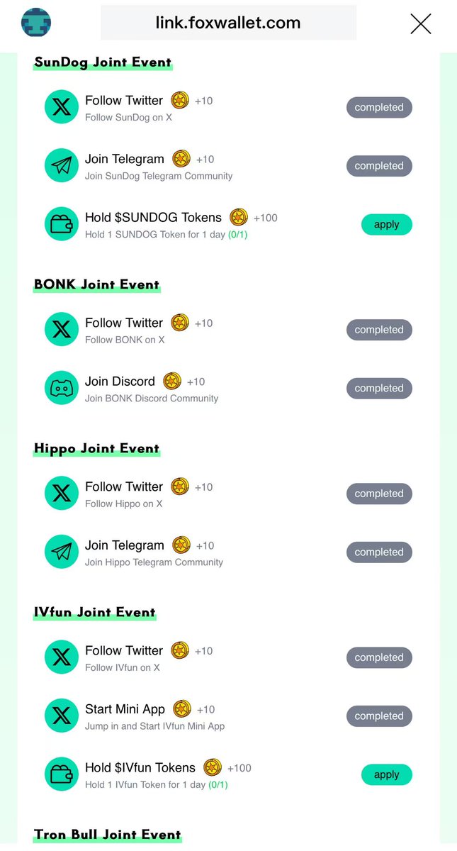 FoxWalletCN's tweet photo. @justinsuntron @sunpumpmeme 先去 #SunPump  整点 $SUNDOG Tron$BULL $IVfun, 再来参加#FoxWallet周年庆🚀 https://t.co/bA4GyYT9KV
