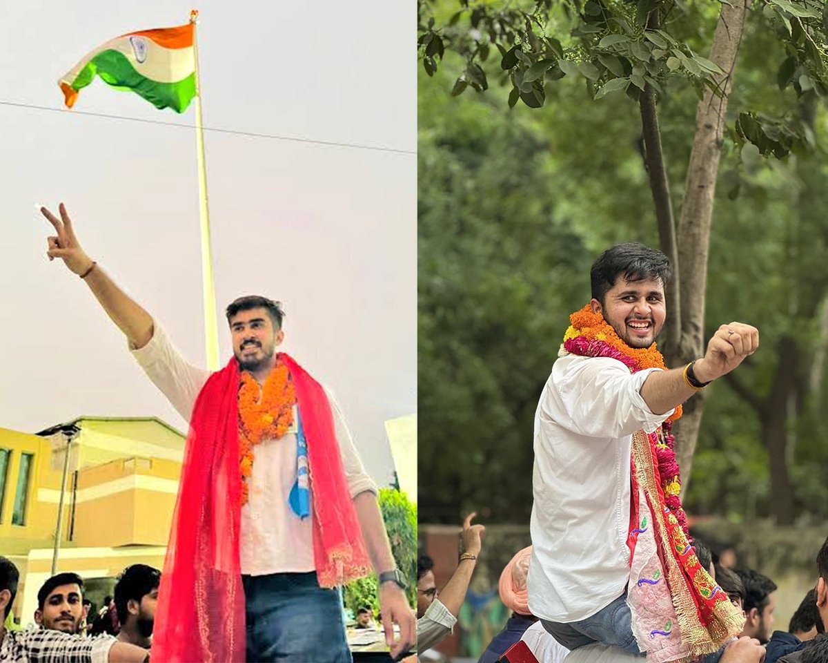 RohanMBM's tweet photo. दिल्ली विश्वविद्यालय छात्रसंघ चुनाव 2024-25 में @nsui प्रत्याशी रौनक खत्री जी को अध्यक्ष पद पर एवं संयुक्त सचिव पद पर लोकेश चौधरी जी को विजयी होने पर हार्दिक बधाई एवं शुभकामनाएं।

@ronak_khatrii @Lokeshnsui9 https://t.co/noDqFx6wz1