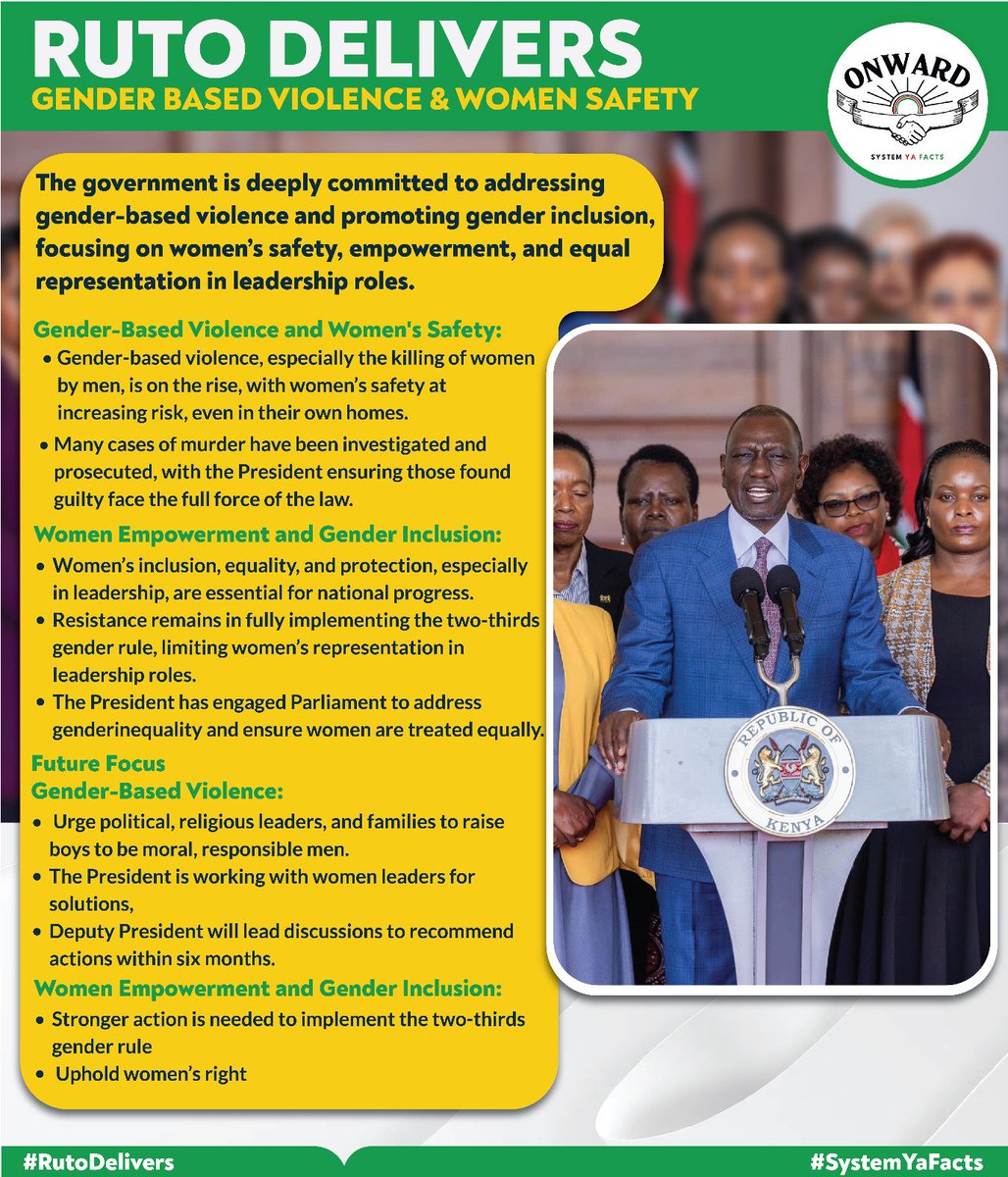 KeruboStar's tweet photo. Survivors of gender-based violence are benefiting from legal aid &amp; empowerment provided under President Ruto’s reforms. #RutoIsDelivering, Kazi Inafanyika https://t.co/ZwwsLfDIbz