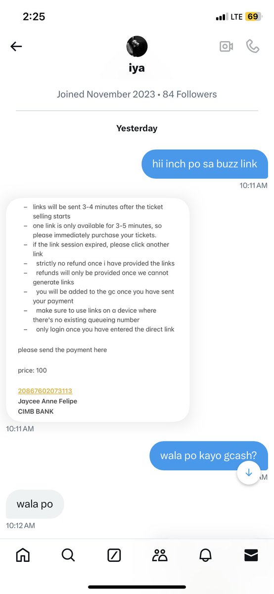 heeprio's tweet photo. scammer do not interact xD 

100 lang yon pero pera pa rin yon. i hope karma will serve you well 🤣 refund din tayo besh ha? block ka dyan agad

@4woolixs 
Jaycee Anne Felipe
20867602073113
CIMB Bank https://t.co/jPZtDZ8uvC