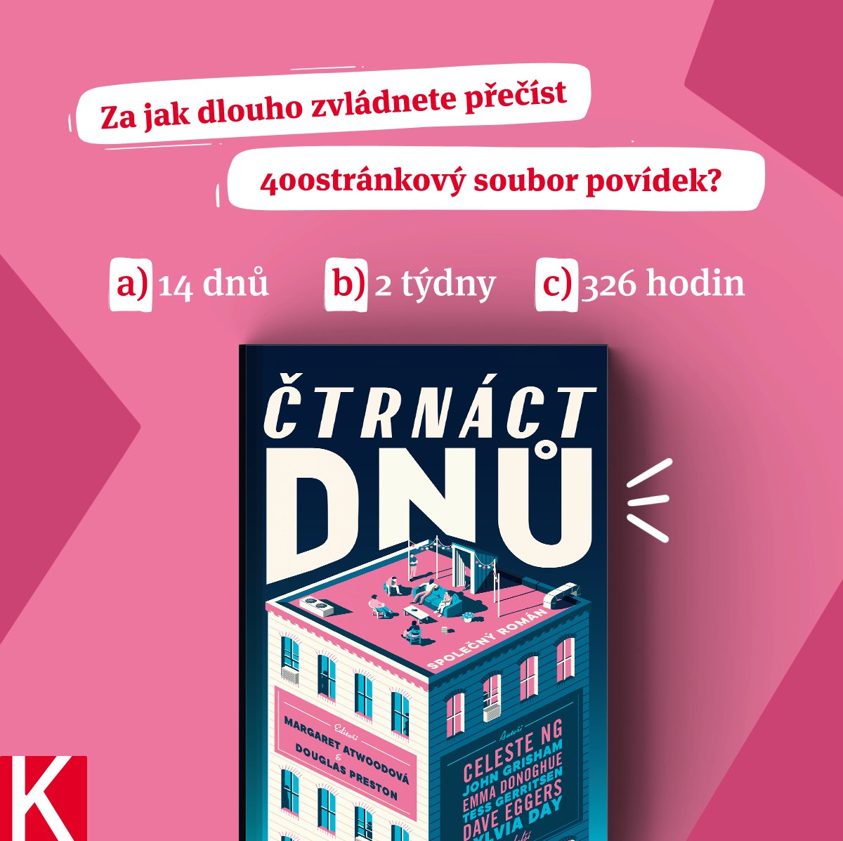Četli jste už povídkový soubor z New Yorku Čtrnáct dnů? 🏢 Kdo nestihl z města zmizet na začátku pandemie, schází se na střeše jednoho činžáku a jako vstupné přináší svůj příběh. 📚 #Kosmas #14dnu