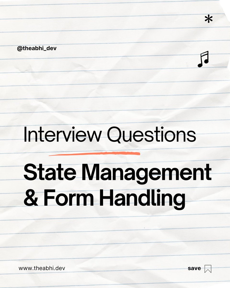 theabhi_dev's tweet image. React State & Forms Interview Prep! 💡 Review these must-know questions on Context API, useReducer, and form handling. Perfect for your next coding interview! 🚀 #ReactInterview #MERNChallenge