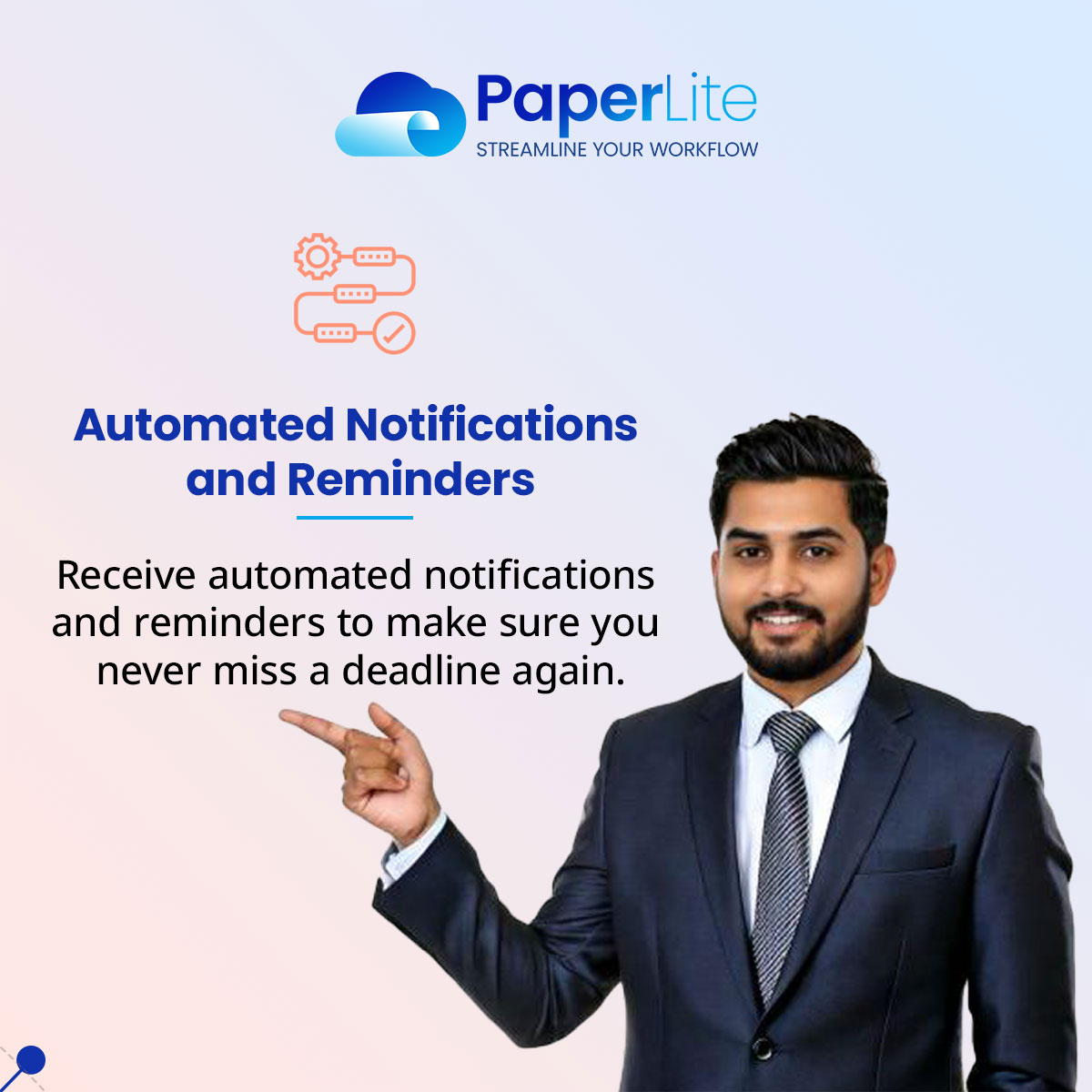 PaperLite_IO's tweet image. Never miss a deadline again! Get automated reminders for all your tasks. 

WhatsApp us on 9209131464 to book your personalized product showcasing! 

#Reminders #CASoftware #notifications #automation #AutomationTools #PaperLite #StayOrganized #IncreaseProductivity #taskmanagement