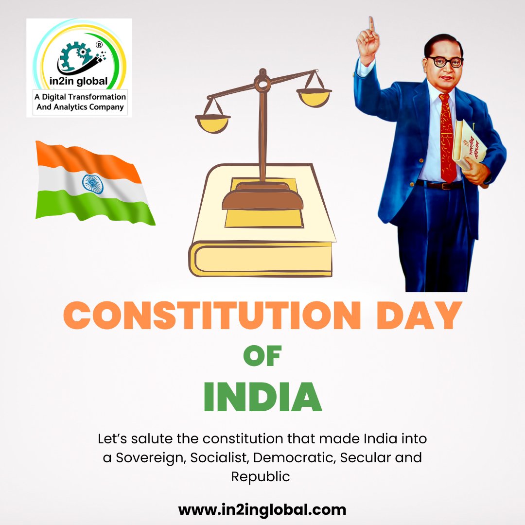 📜🇮🇳 Happy Constitution Day, India! 🇮🇳📜

Let’s honor the foundation of our democracy and celebrate the values of justice, liberty, equality, and fraternity that define our nation. 

#ConstitutionDay #WeThePeople #IndiaPride #UnityInDiversity #JusticeForAll #Equality #In2InGlobal