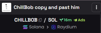 CHILLBOB_SOL's tweet photo. Ads for dexscreener is LIVE💰🔼

Our team prepared solid marketing plan for today. We will send our ChillBob very high🔥🚀 https://t.co/dnkPGy0FbW