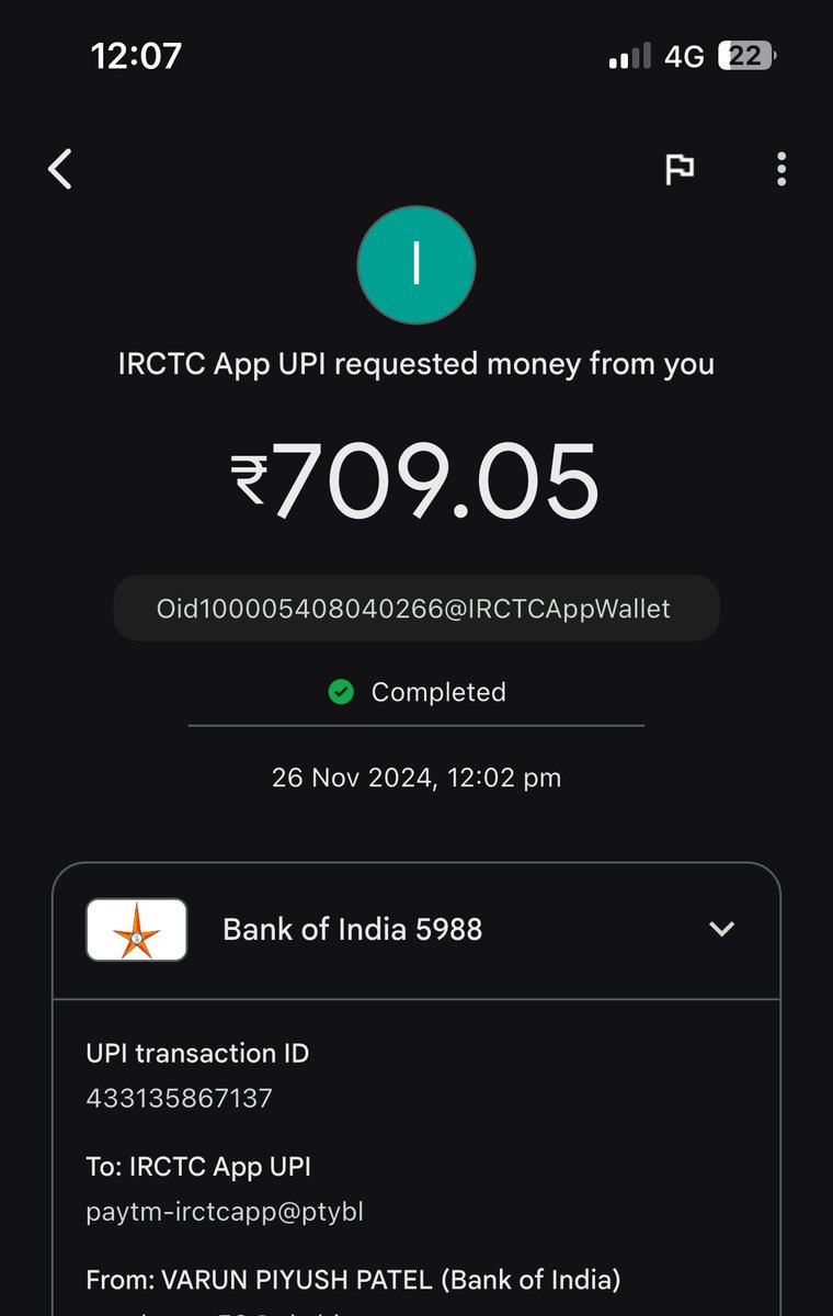 king__varun__'s tweet photo. @IRCTCofficial @WesternRly after making payment, I was not able to book the tickets, what should be done? https://t.co/rWOOFG1nXC