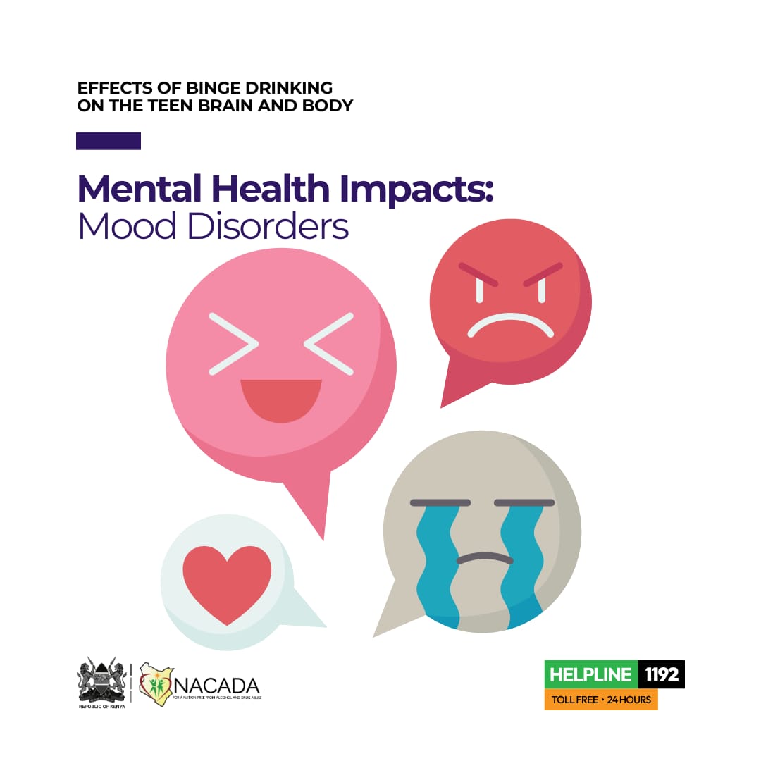 Alcohol use in teens is associated with a higher risk of depression, anxiety, and other mood disorders. Alcohol may initially seem like a way to relieve stress, but over time it can worsen these conditions.
#ChoreaMadre 
#PreventionWorks