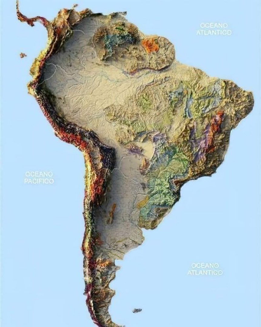 JanSummersalt's tweet photo. South America looks like a T Bone Steak! 😋 #RandomObservation 😂😂 https://t.co/cT5iieSNda