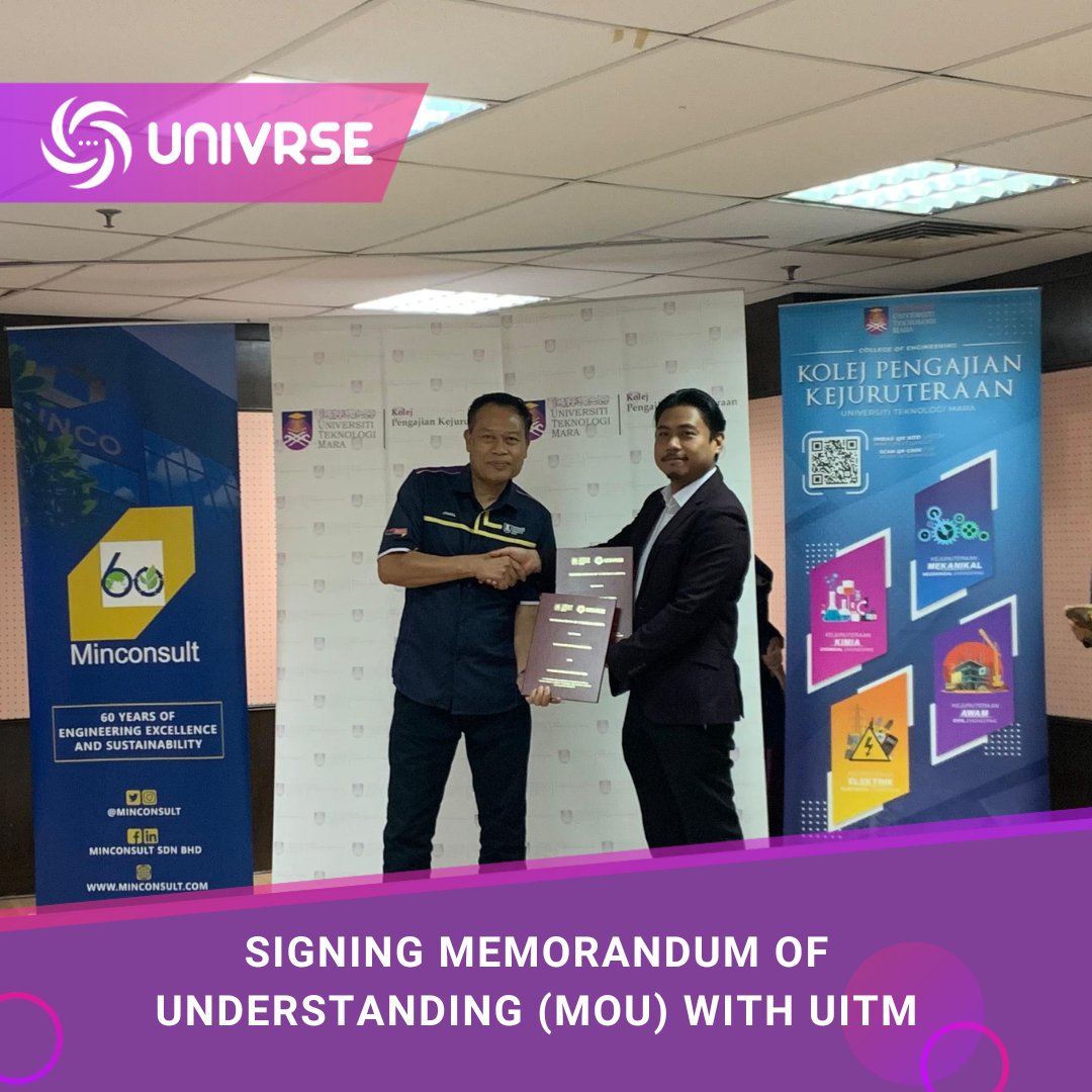 UniVRseOfficial's tweet photo. We’re thrilled to announce that UniVRse Interactive has successfully signed a Memorandum of Understanding (MOU) with UiTM Shah Alam! 🎉   

A heartfelt thank you to UiTM Shah Alam for organizing an exchange MOU event. 📷 

#UniVRseInteractive #MOUSigning #Collaborations https://t.co/4r1P6QqgDr