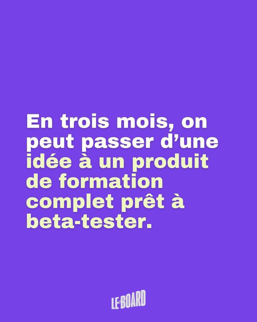 Cette semaine sur Le Board, Miora Rakotomalala (<a href="/thegood/">The Good</a>.path) te donne toutes les clés pour structurer une formation percutante et efficace.

De l’idée à la bêta-test, découvre comment transformer ton expertise en une formation en ligne sans y passer de… instagr.am/p/DC01GEHIkAm/