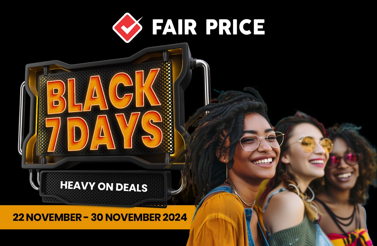 Turn your house into a home with a R2000 Fair Price gift voucher! 🏡

Pick out 3 items you'd like to buy from the Fair Price digital catalogue 👉 fairprice.co.za/digital-catalo…
Post your 3 items using #Black7Days + tag @YFM and share this post.

Unlock incredible savings at the