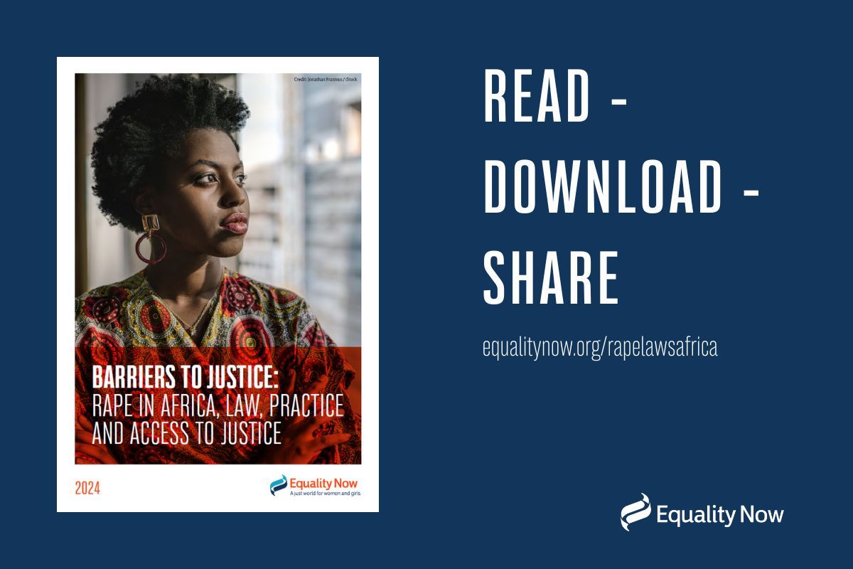 Today, we launched our new report, Barriers to Justice: Rape in Africa, Law, Practice, and Access to Justice, examining how #RapeLaws across Africa align—or don’t—with global human rights standards. 

buff.ly/3OwFm9f 
. 
#16DaysOfActivism #EVAW