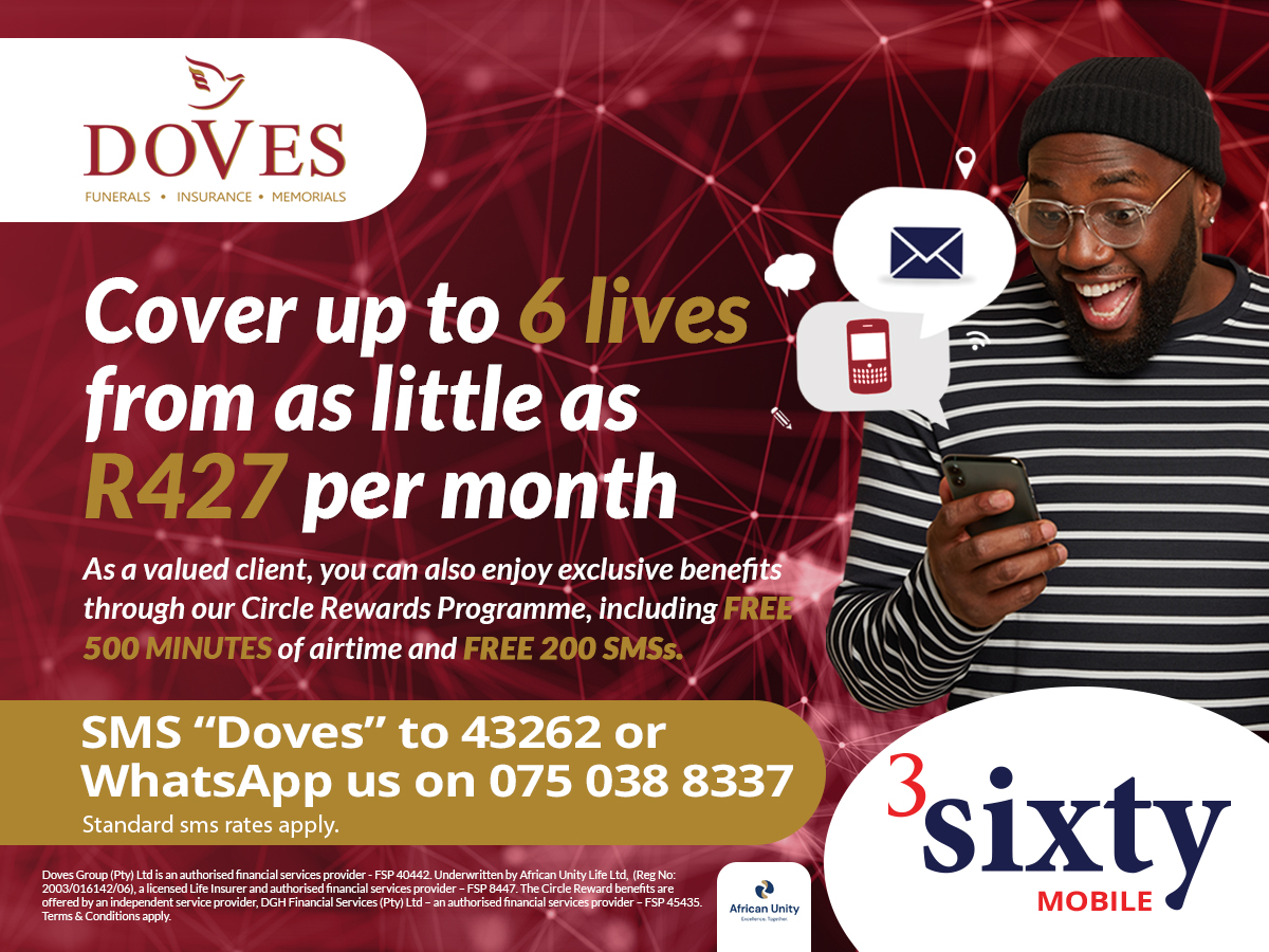 IsolezweNews's tweet photo. #IsikhangisoEsikhokhelwe 
Ungafaka amalunga afinyelela kwayisithupha, kusukela emalini engango R427 ngenyanga.  @DovesFunerals 

#Doves #funerals #insurane #death
#Insuring #family #lifecover #affordable #transportation #Memorials #secure https://t.co/3PEITeBOrz