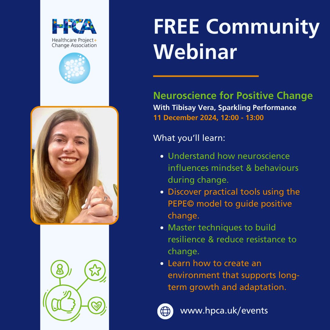 jo_stanford_pm's tweet image. ⭐FREE HPCA Community Neuroscience for Positive Change⭐
Learn why the brain perceives change as a threat and how to transform that response into a positive experience, empowering you to lead and navigate change more effectively. RESERVE YOUR PLACE HERE: eu1.hubs.ly/H0dZnRx0