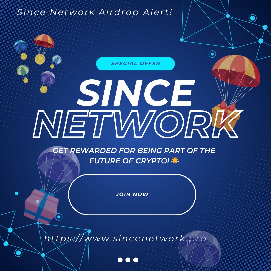 Since_Network's tweet photo. 🚀🌱 Since Network Airdrop Alert!

Earn free Cash Prize 30$ in $POL
How to join:

1- Follow @since_network 
2- Retweet this post
3- Tag 3 friends
End 2days
Get rewarded for being part of the future of crypto! 🌟

#Airdrop #Crypto #SinceNetwork $SINCE #Giveaway #AirdropAlert #Earn https://t.co/lMUEeMX13e