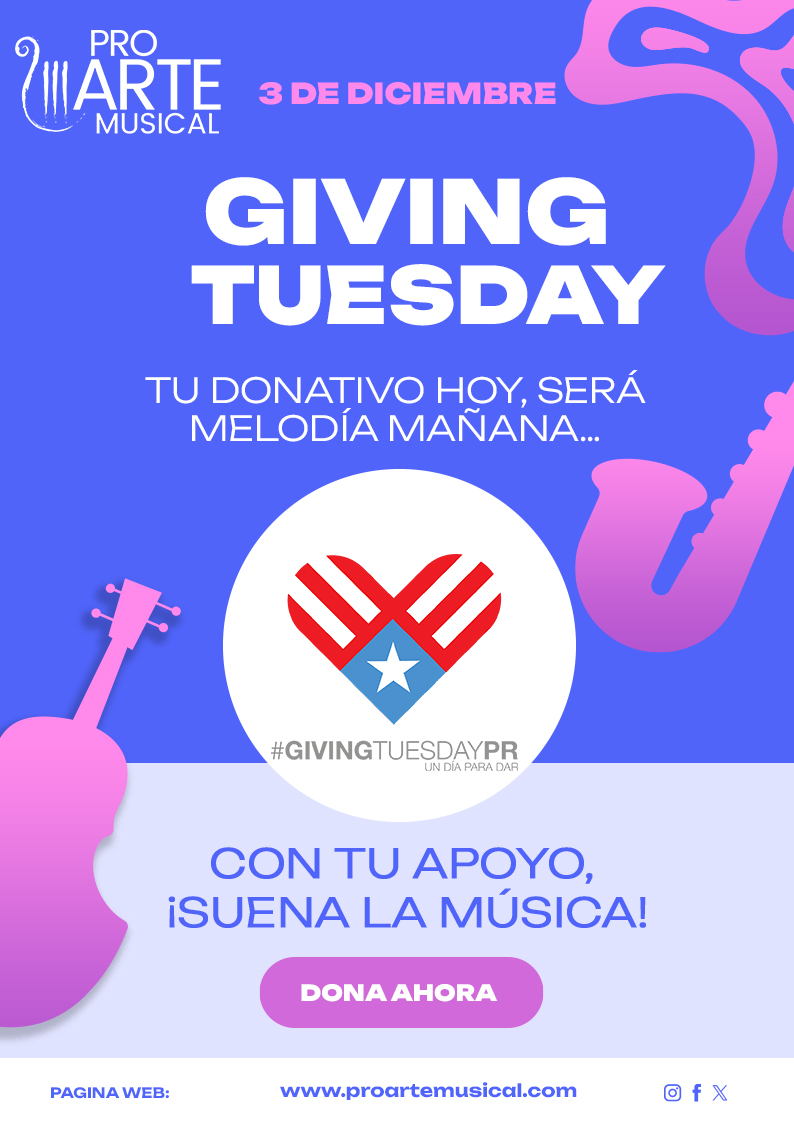 Apoya Nuestra Labor Musical

Con tu aportación, ayudas a Pro Arte Musical a continuar con su legado histórico de excelencia artística y musical, tanto en nuestros conciertos, como en el fortalecimiento de nuestros programas educativos y becas musicales.

¡Haz tu donativo hoy!