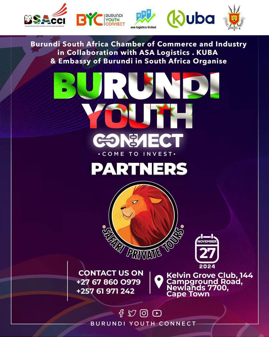 Burundi Youth Connect🇧🇮💡 (@bconnect52210) on Twitter photo Explore Burundi in a different way!
Participate in the must-attend event Burundi Youth Connect and discover how to develop business opportunities while exploring the treasures of Burundian tourism! In partnership with SAFARI PRIVATE TOURS.<a href="/adelardmugisha2/">adelard mugisha</a>
<a href="/serysson2004/">Sereine M Nkuye (SM Consultation et Services)</a> <a href="/connekt/">Parry Chen</a> Explore Burundi in a different way!
Participate in the must-attend event Burundi Youth Connect and discover how to develop business opportunities while exploring the treasures of Burundian tourism! In partnership with SAFARI PRIVATE TOURS.<a href="/adelardmugisha2/">adelard mugisha</a>
<a href="/serysson2004/">Sereine M Nkuye (SM Consultation et Services)</a> <a href="/connekt/">Parry Chen</a>