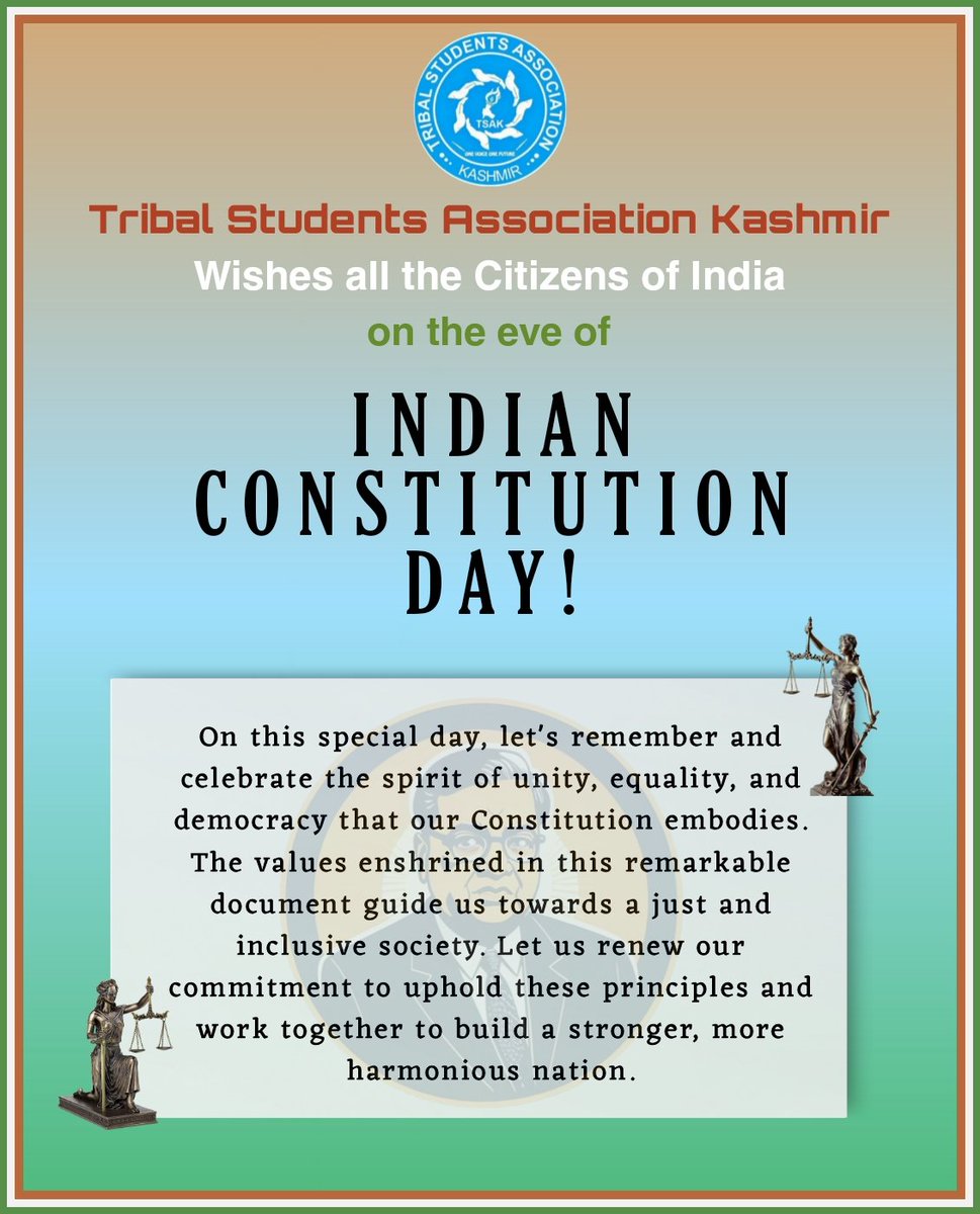 Celebrating Indian Constitution Day with unity, equality, and democracy. Let's uphold the values that guide our nation.
Jai Bhim!
Jai Samvidhan!