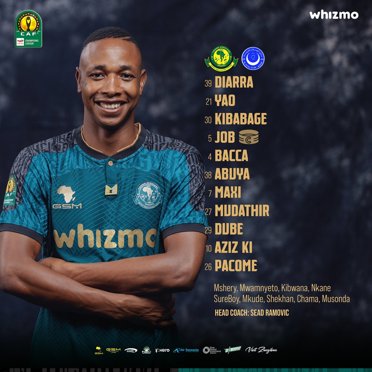 Kikosi kinachoanza dhidi ya Al Hilal🔰💪🏽

#TimuYaWananchi 
#DaimaMbeleNyumaMwiko