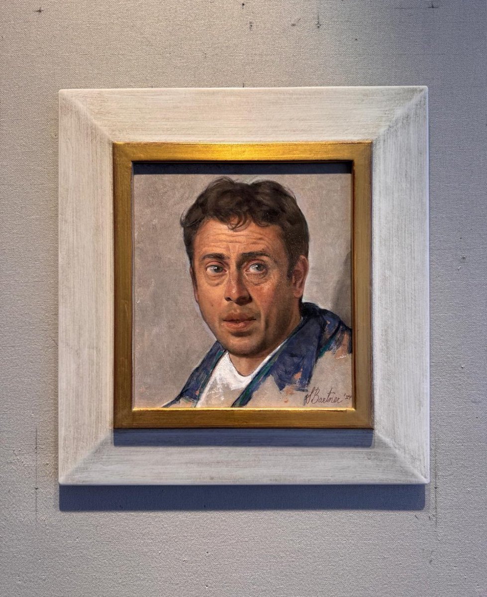 SBartner's tweet image. If you happen to be in Maastricht, have a look at my head study, now hanging in Maaslands Antiquariaat, Rechtstraat 77 (Wyck).