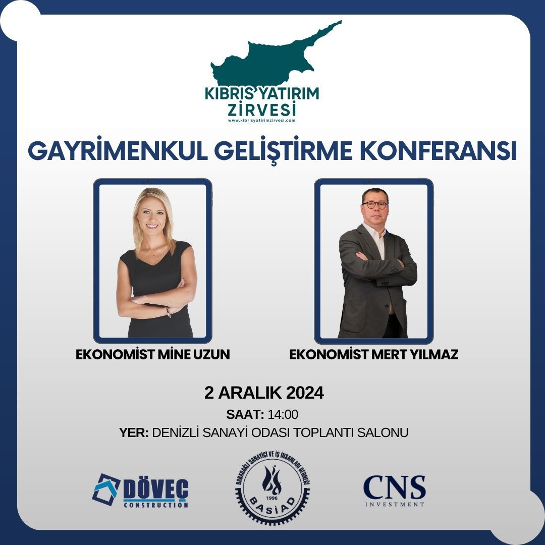 BASİAD olarak, 2 Aralık 2024, Pazartesi günü saat 14:00’te gerçekleştireceğimiz “Gayrimenkul Geliştirme Konferansı” etkinliğimize davetlisiniz.  

Gayrimenkul Geliştirme Konferansı
Tarih: 02.12.2024
Saat: 14:00
Yer: Denizli Sanayi Odası Toplantı Salonu
