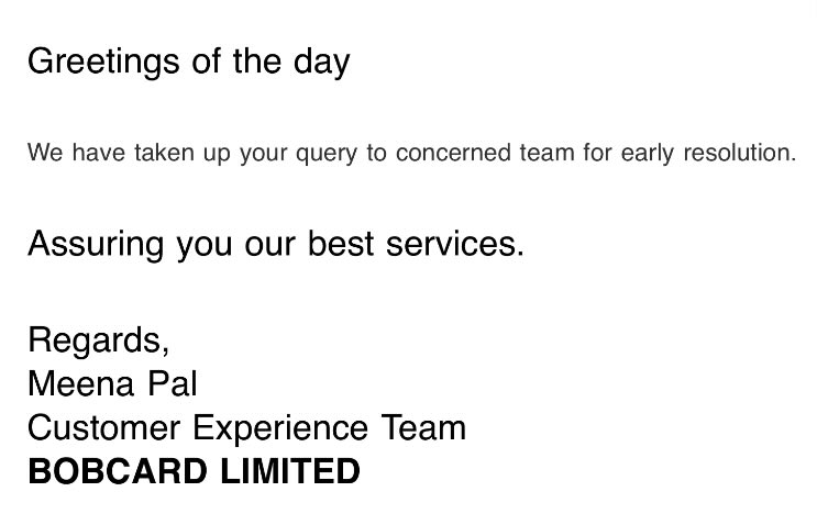 bvc19296's tweet photo. @bobcardofficial Hi Team,

I have applied to BOB Eterna card through online channel on 13th November and House, office verification is also completed on 19th and 20th November. But there is no communication or update from then on. only getting standard replies from team. https://t.co/4q8gHFKRM4