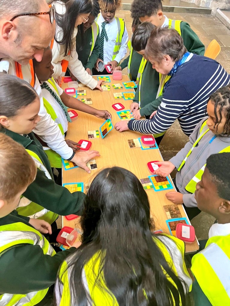 AlbionPrimary's tweet photo. Violet Class had an interesting time this morning visiting Southwark Cathedral. They recapped their Roman learning from Year 5 and studied different mosaic designs linking to maths patterns.
#APSYear6
#APSmaths https://t.co/sgHEPY8FCB