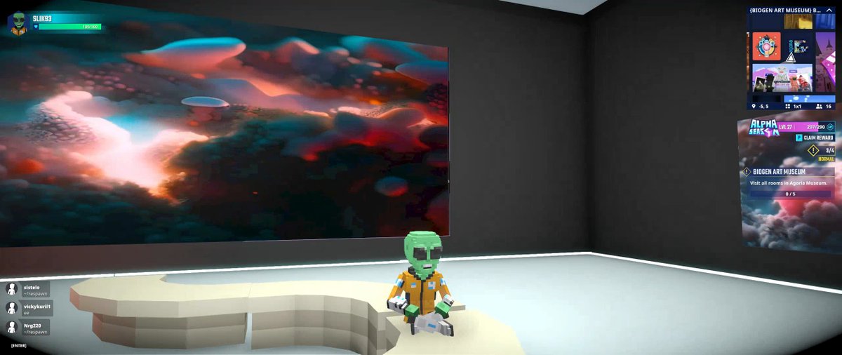 MissKanda's tweet photo. Entering the Gallery Room at the BioGen Art Museum in @TheSandboxGame. Get ready for a mind-bending fusion of art and science! 🧬🎨 @agoriamusic https://t.co/wXGFasYXdI #TheSandbox #AlphaSeason4 #AS4SocialChallenge https://t.co/8LZpn4ucxu