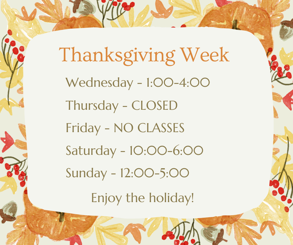 🍂  Holiday hours at the makerspace 🍂

Wishing everyone a delicious and warm holiday celebrated with family, friends, and the community. 

#launchspace_orange #makerspace #happythanksgiving #holidaybreak