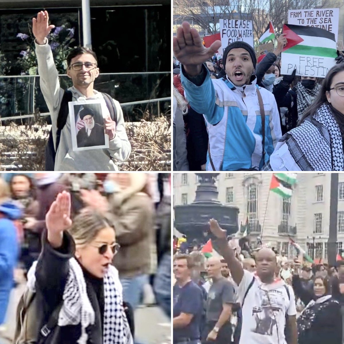 What is up with pro Palestinians and their hand gestures?