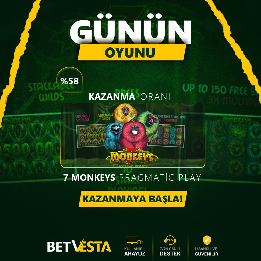 🎰BetVesta'da Günün slot oyunu  ile Fazladan kazan! 🎰

💲Yatırımını yap , özel bonuslardan istediğini seç, günün kazançlı slotu ile kazancın keyfini çıkar!  💲

🫰Büyük kazançların yer aldığı eşsiz atmosfer, BetVesta'da! 🫰

🌐KESİNTİSİZ ERİŞİM🛡
heylink.me/BetVesta/