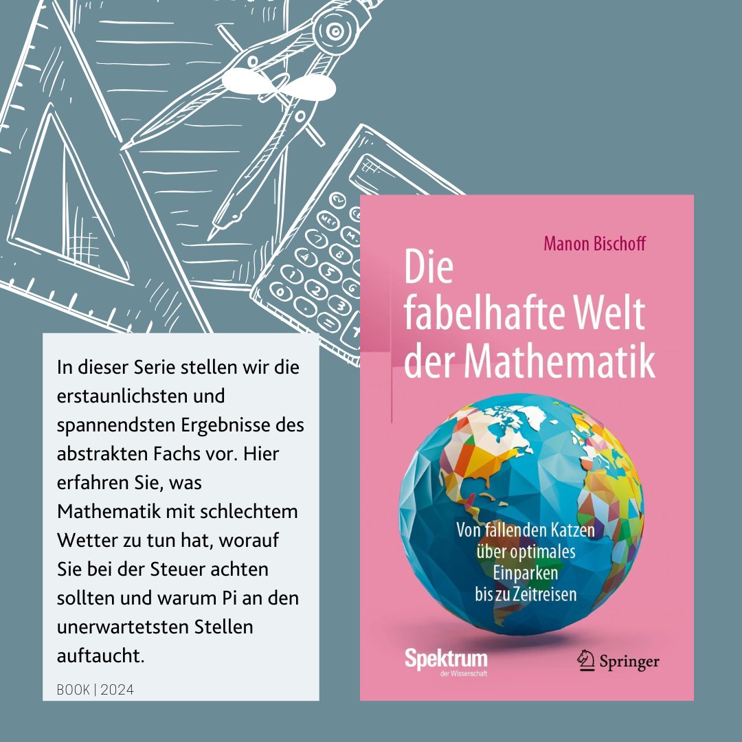 Das Buch 'Die fabelhafte Welt der #Mathematik' der Spektrum-Redakteurin <a href="/manon_ym/">Manon Bischoff</a> wurde bei der Wahl des 'Wissensbuches des Jahres' zum Lieblingsbuch des Publikums im Bereich 'Überblick' gewählt. spklr.io/6011xQlU