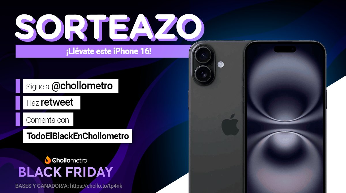 SEGUIMOS DE SORTEAZO!

🏃 Síguenos
🔁 Haz retweet
✍️ Comenta con TodoElBlackEnChollometro diciéndonos qué te vas a pillar esta semana en el Black

Llévate un iphone por la face! 
#VamosChollometro