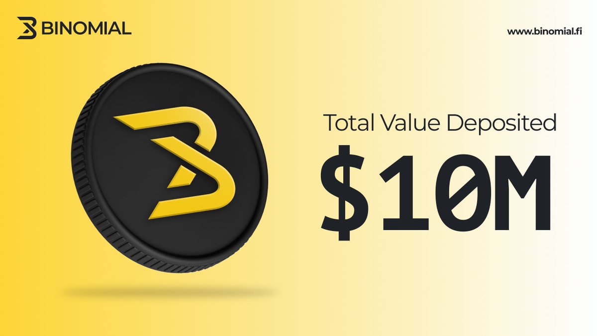 Binomial has officially reached $10M in Pre-deposits.
Experience scalable BNB security with Binomial.

Join us at binomial.fi/predeposit