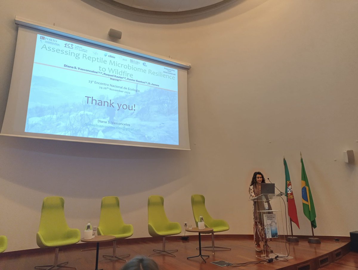 DianaSilvaVasc's tweet photo. Thrilled to share my first PhD results at #ENE23! Studying how wildfires affect the gut microbiome of Podarcis lusitanicus in Northern Portugal. 🦎🔥🌿
@CIBIO_InBIO 

#PhD #Ecology #Wildfires #GutMicrobiome #Lizards https://t.co/UK0Wq1FOUz