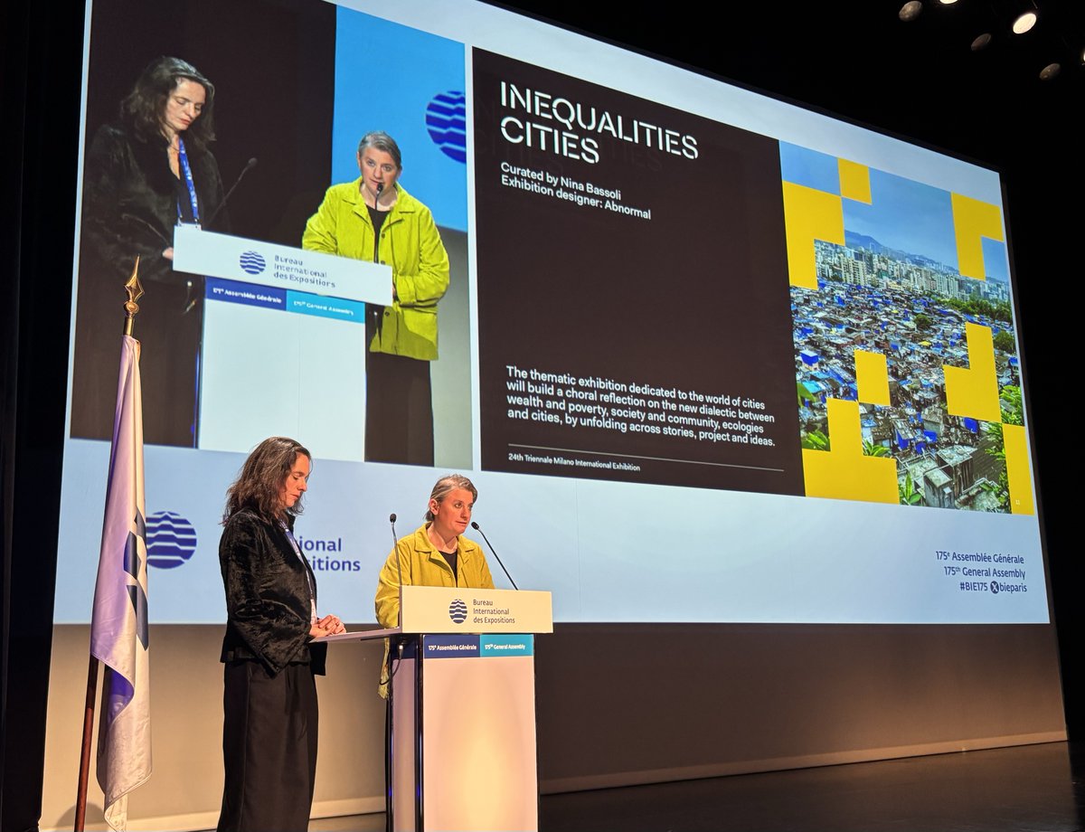La 24e édition de l’Exposition Internationale de la @TriennaleMilano propose un regard critique sur les « fractures de l’humanité », avec une attention particulière portée sur les inégalités au sein des villes, indique Nina Bassoli #BIE175