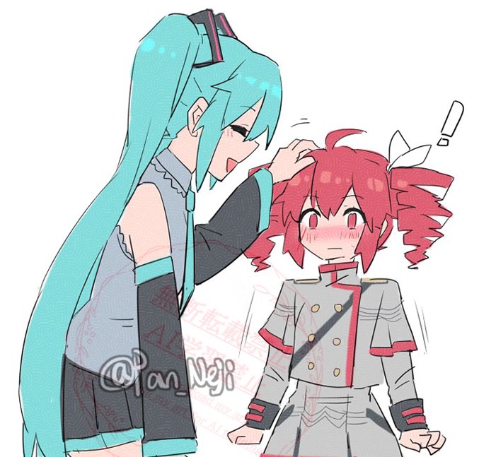 お気に入りのデカいミクちゃんとテトちゃん #初音ミク #重音テト