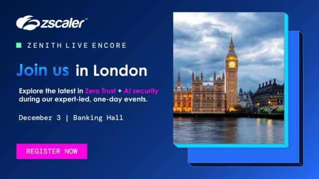 EmmaC969's tweet photo. Join us in London for our flagship UK event dedicated to the future of security! This is your chance to dive deep into the latest advancements in zero trust and AI. Register here: https://t.co/lpRcbYK5Ft #Zscaler https://t.co/F1IJ7yFlGa