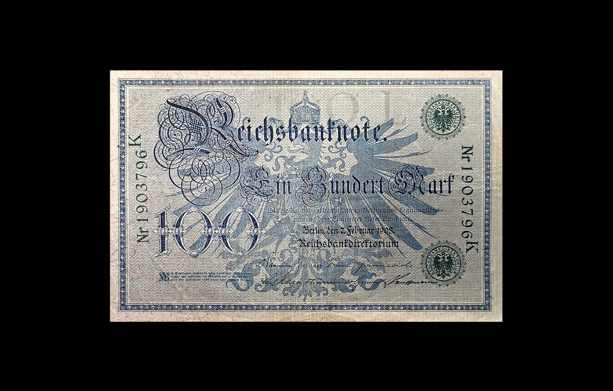 NumisX's tweet photo. Historische 100-Mark-Reichsbanknote (1908) in Grün &amp; Rot 🌍
Ein Blick in die Geldpolitik des Deutschen Kaiserreichs!
🖼️ Kunstvolles Design, ideal für Sammler.
👉 Entdecken: https://t.co/RBMeZsLC7N
#Reichsbanknote #Sammlerstück #Numismatik #numisx https://t.co/MOXwchmN3k