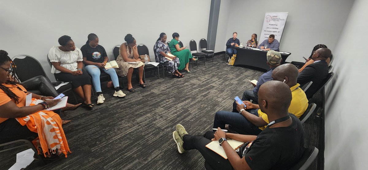 CoRMSA's tweet photo. Day 2, 7th Southern Africa Human Rights Defenders Summit. We hosted the parallel workshop discussion themed - Seeking Refuge: The Role of Human Rights Defenders in Asylum Protection. The discussion focused on issues affecting HRDs working within the migration sector #ProtectHRDs https://t.co/Ybh26hVZQ6