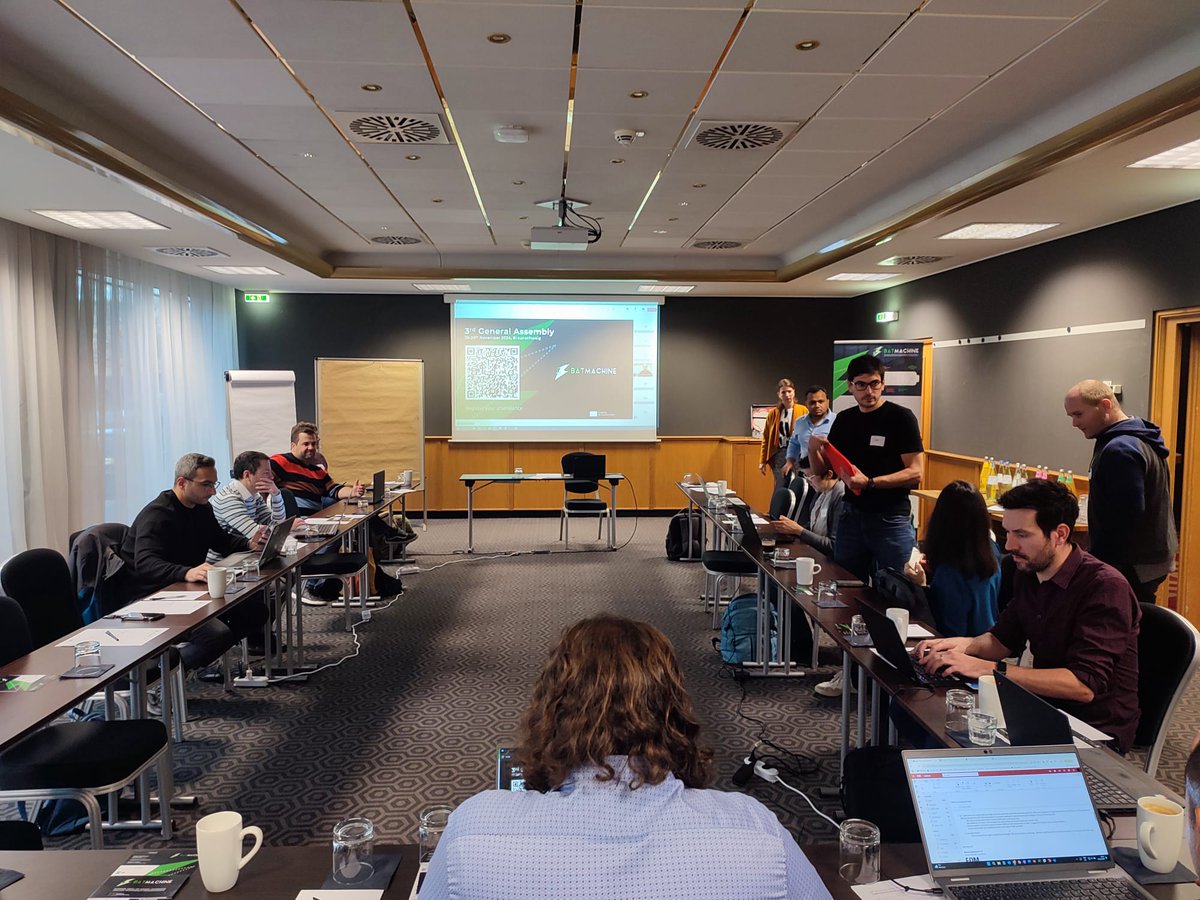 BATMACHINE_EU's tweet photo. Busy day with #BATMACHINE! 

Today, the consortium meets the Advisory Board to share 1.5 years of progress in #research. Plus, a workshop on #CellProduction in the #EU with guest speakers offering insights into #EnergyStorage in #EU this afternoon🔋

Stay tuned for updates! https://t.co/P3GJHVGQVX