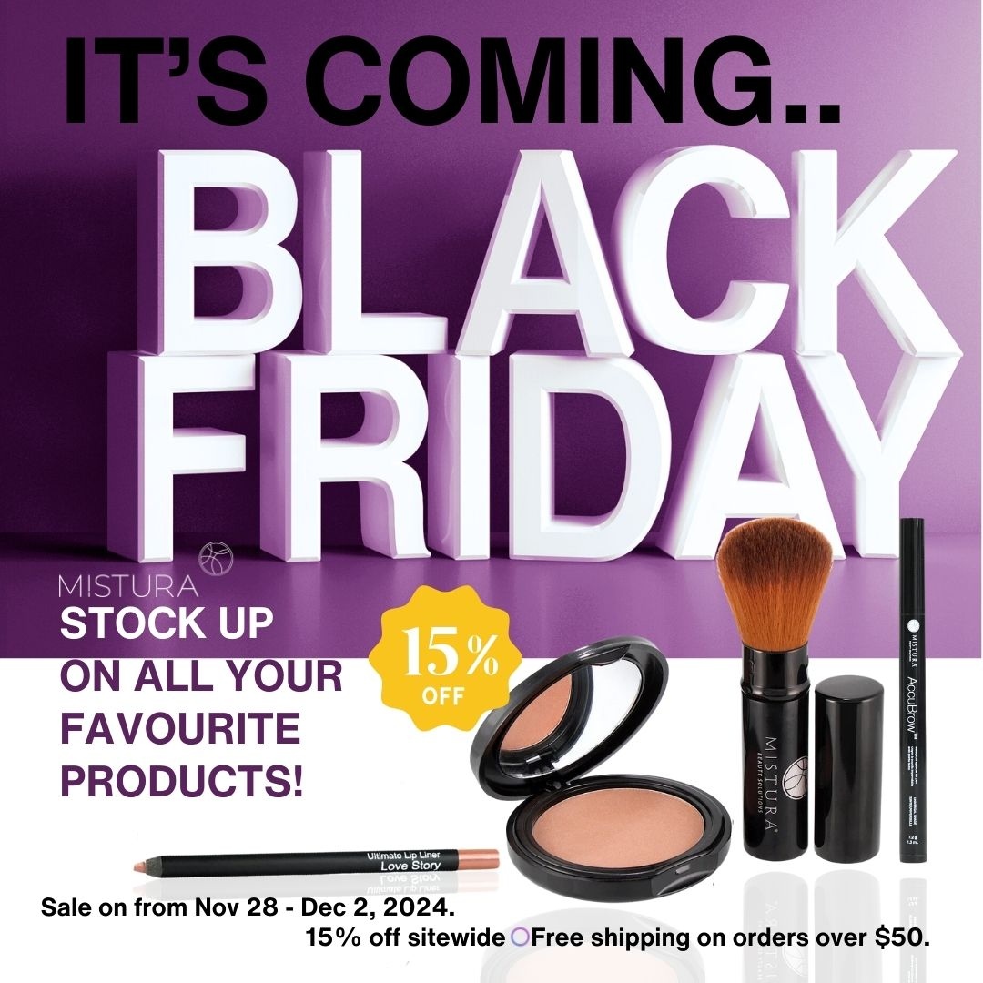 Mistura's tweet photo. It’s coming… BLACK FRIDAY! 🎉

Starting Nov 28, 2024, enjoy 15% off sitewide + free shipping on orders $50+. It's time to stock up on all your faves! ✨

Mark your calendar! 🛍️

#BlackFridayCountdown #BeautyDeals https://t.co/yCZTD0EuSe